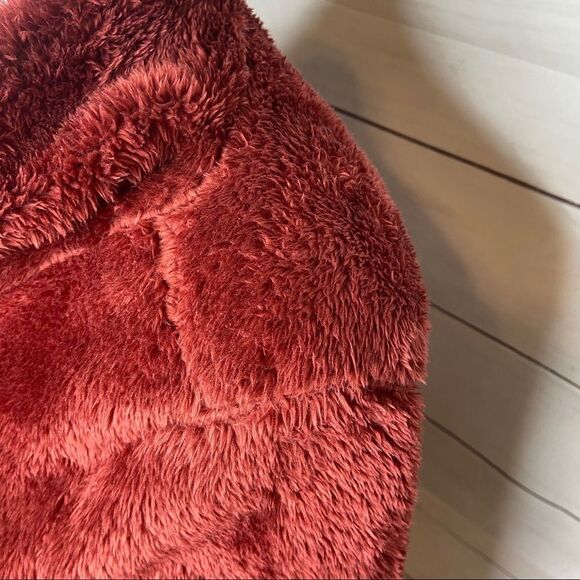 Joy Lab brown brick fuzzy furry mock turtleneck xs - Picture 3 of 9